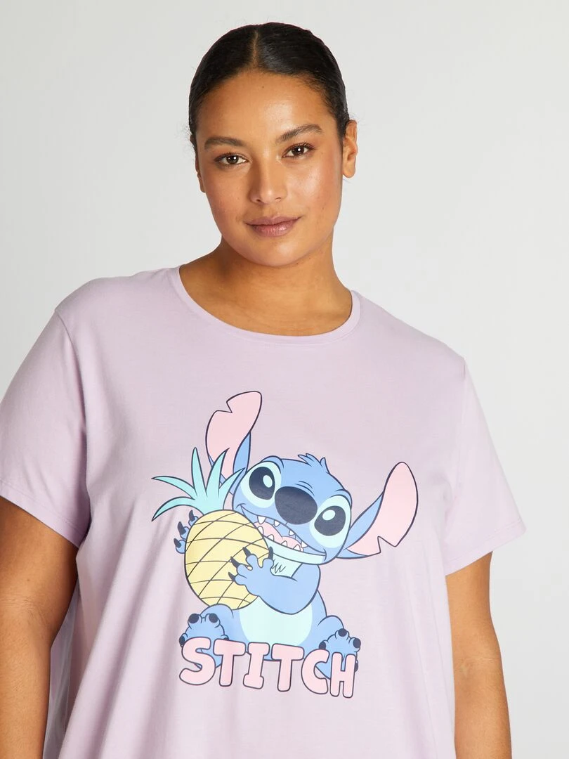 Chemise de nuit 'Stitch   Lilas