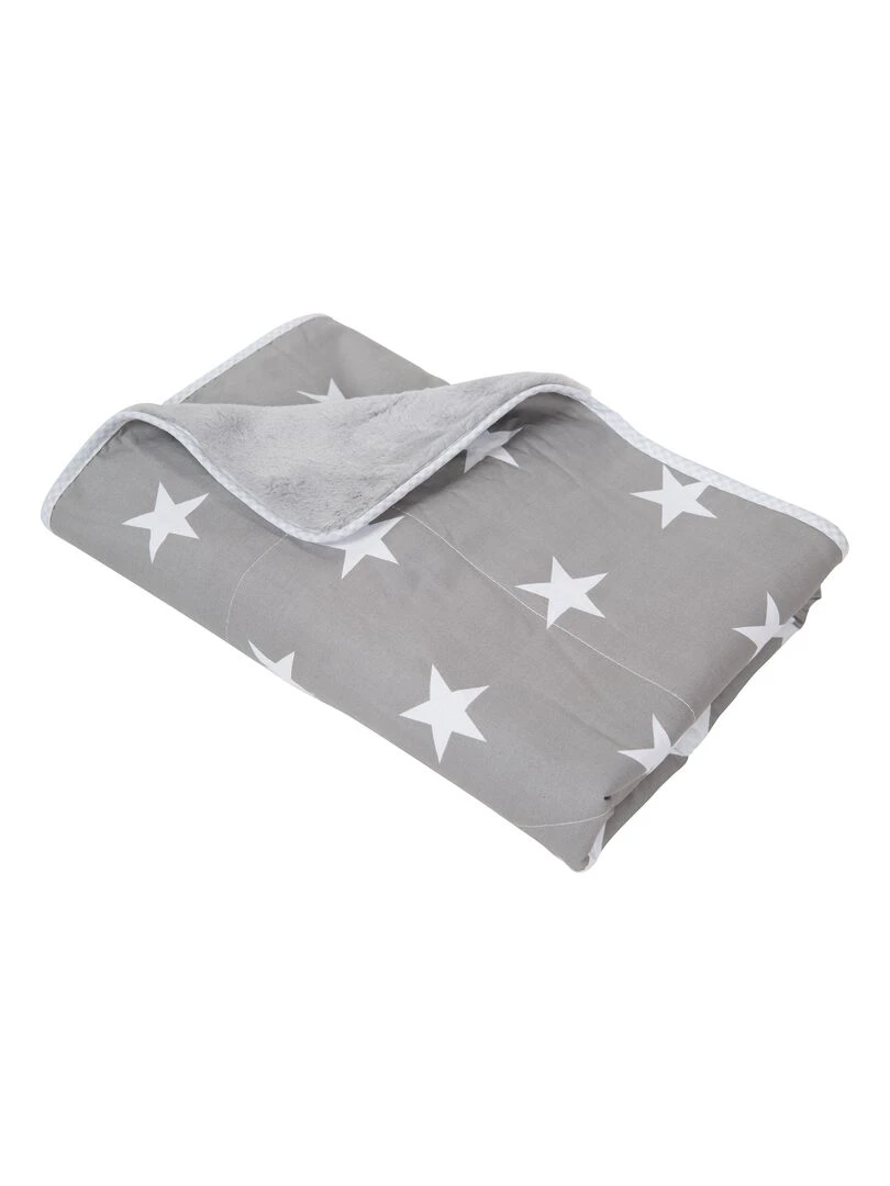 ROBA Couverture de Bébé "Little Stars" 80 x 80 cm Gris / Blanc Gris