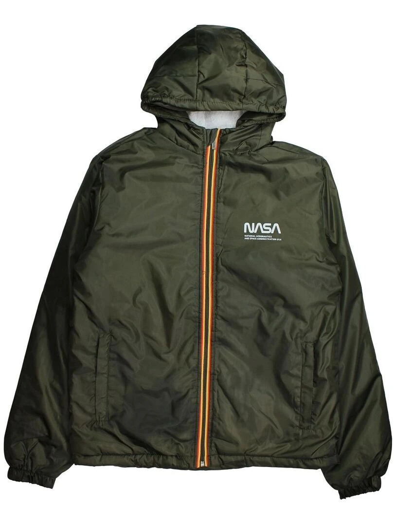 Nasa Veste homme imprimé logo Kaki