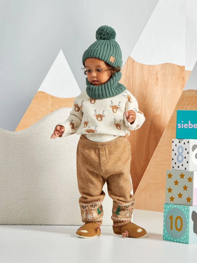 Pantalon en tricot Marron