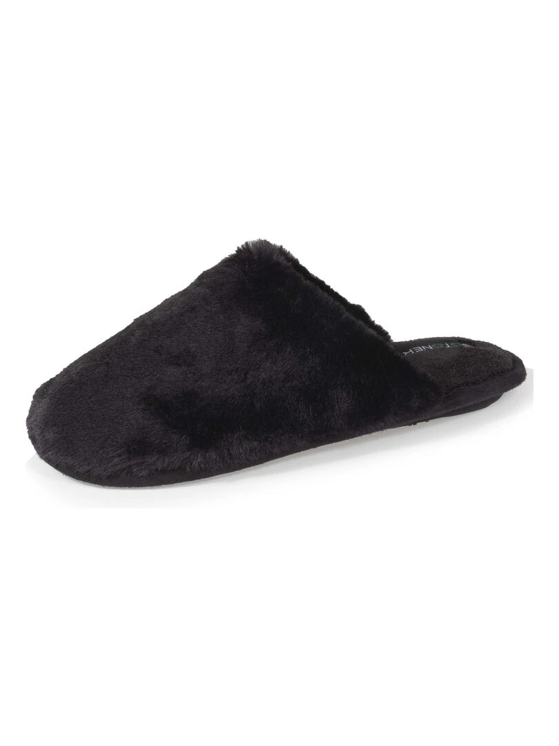 Chaussons mules recyclées Femme Noir Noir