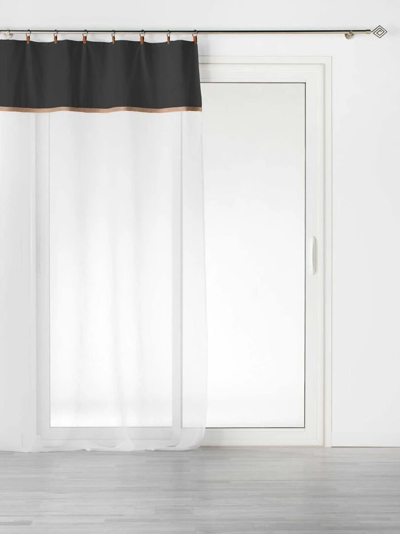 Voilage sablé esprit loft Noir