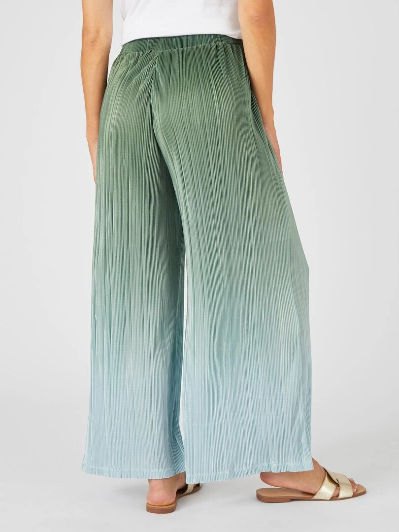 Pantalon 7/8ème maille plissée   Damart   Vert