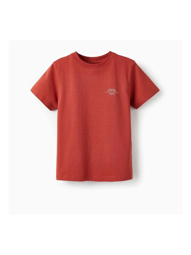 T shirt en coton pour garçon 'Comporta' manches courtes Rouge