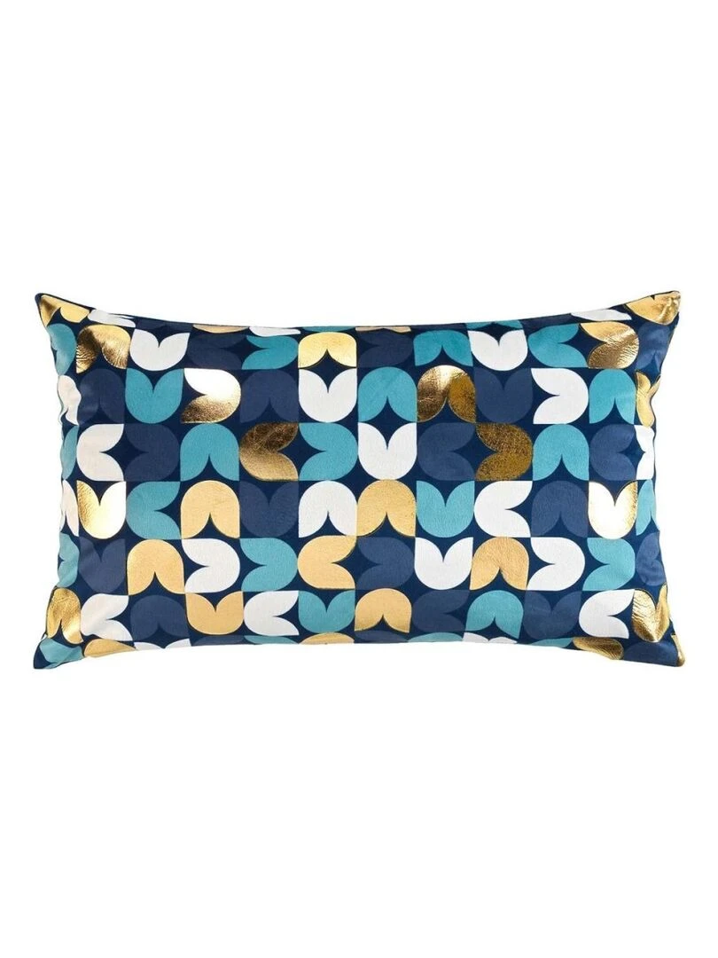Housse de coussin 30x50 velours or Vivaldi Bleu
