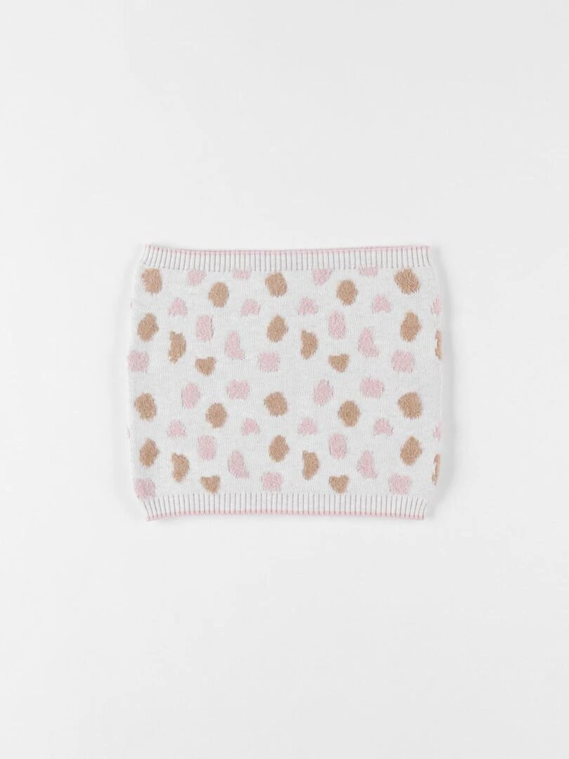 Echarpe tube girafe clair/caramel/beige chiné Noukie's Beige