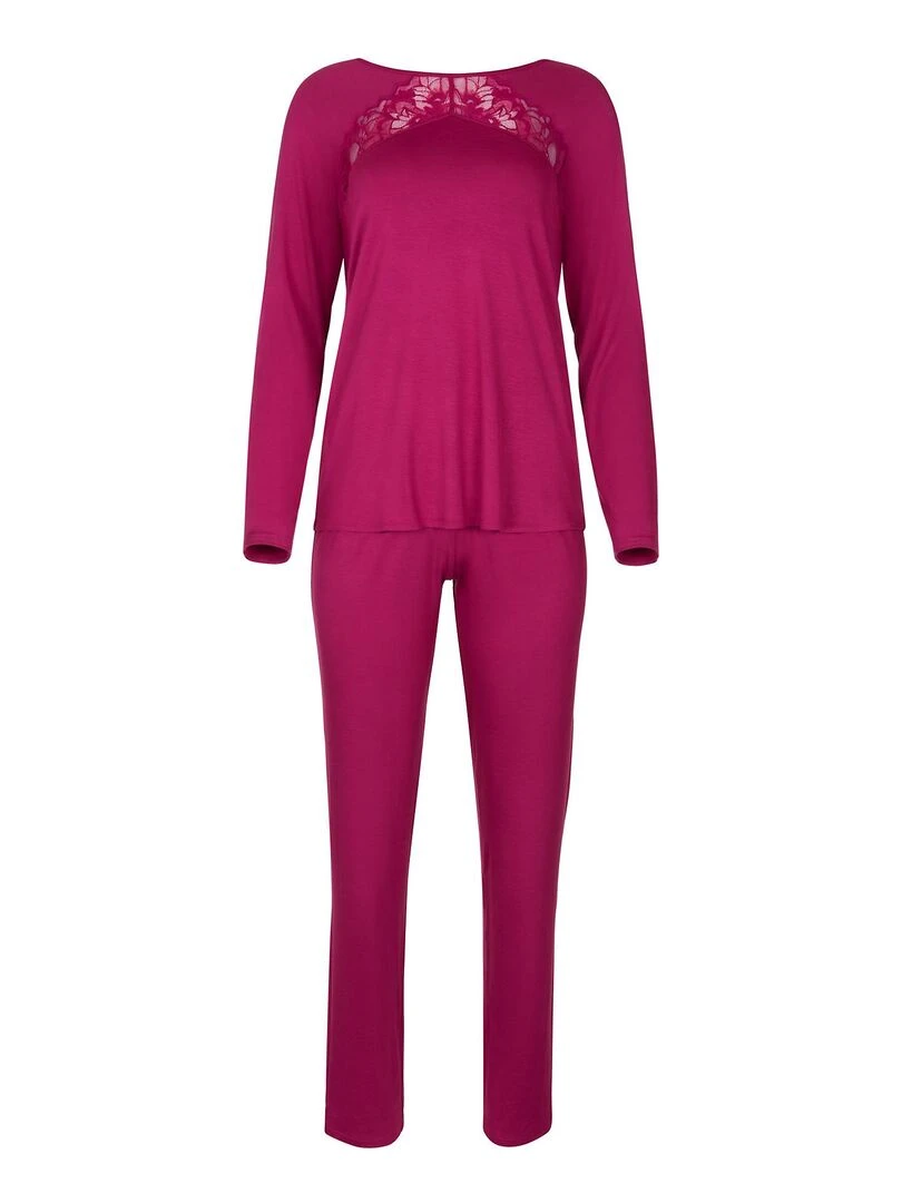 Pyjama pantalon top manches longues Karin   Violet