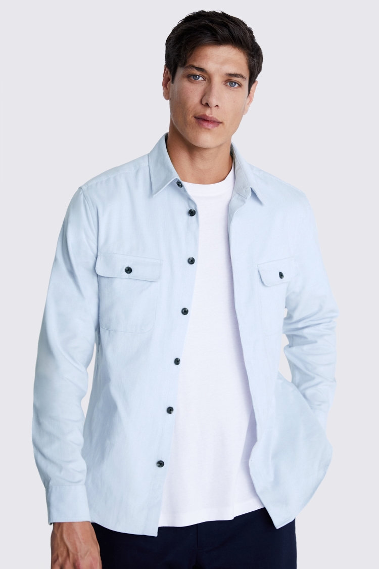 Slim Fit Sky Oxford Shirt   Buy Online at Moss