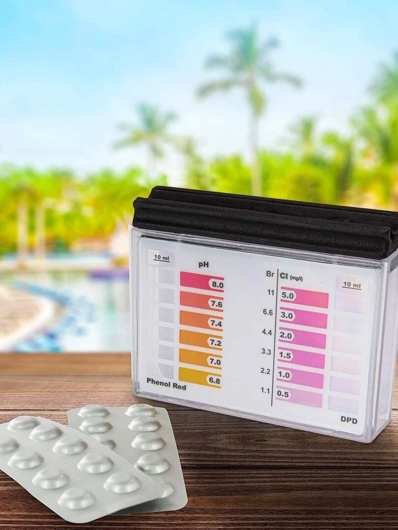 Kit d'analyse PH et Chlore pour la piscine 2x10 tablettes   N/A