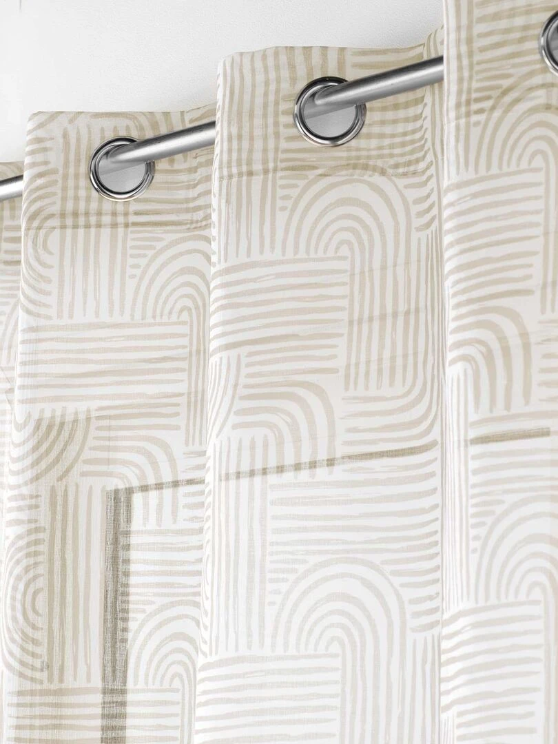 Rideau voile sable Pandore blanc 140 x 240 cm Blanc