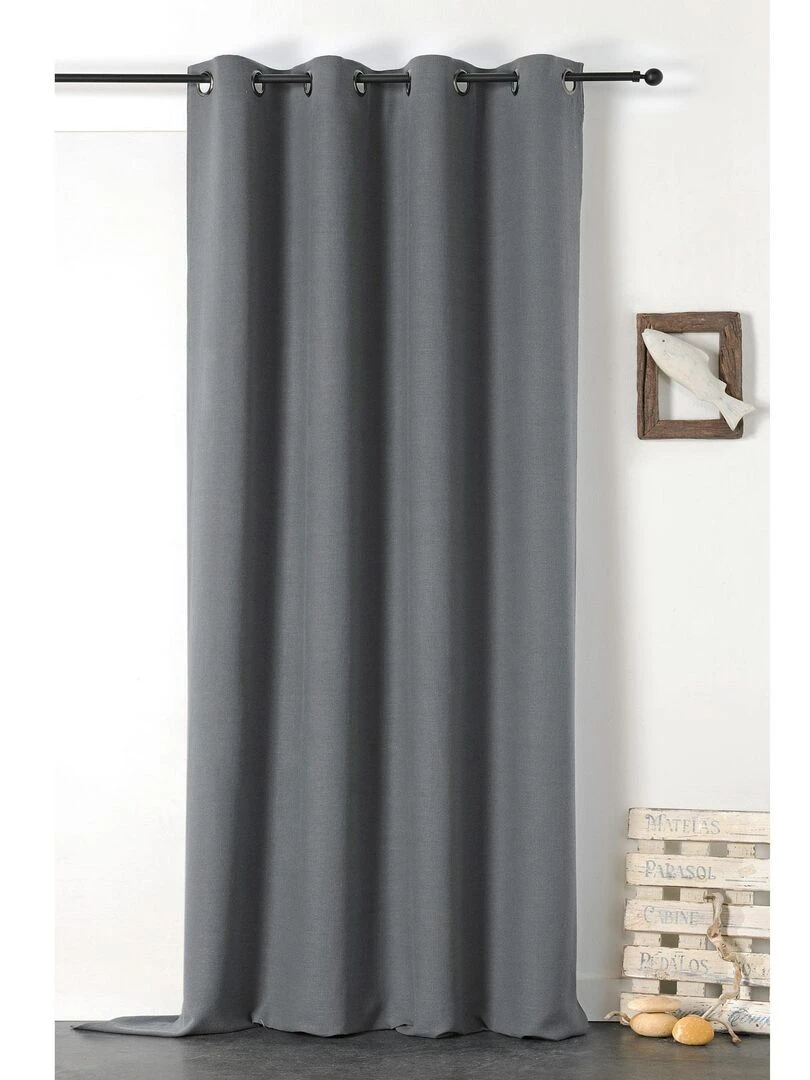 Rideau en 100% lin Libeccio Gris clair