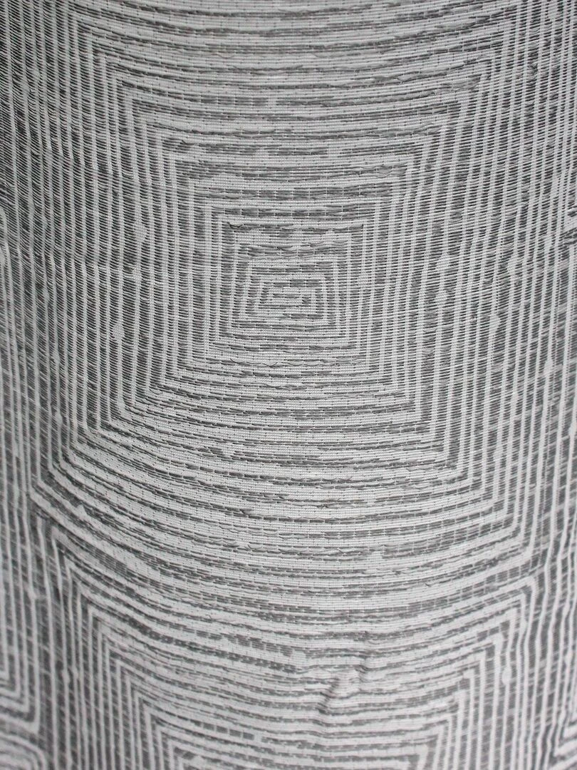 Voilage tamisant à jacquard géométrique   Gris clair