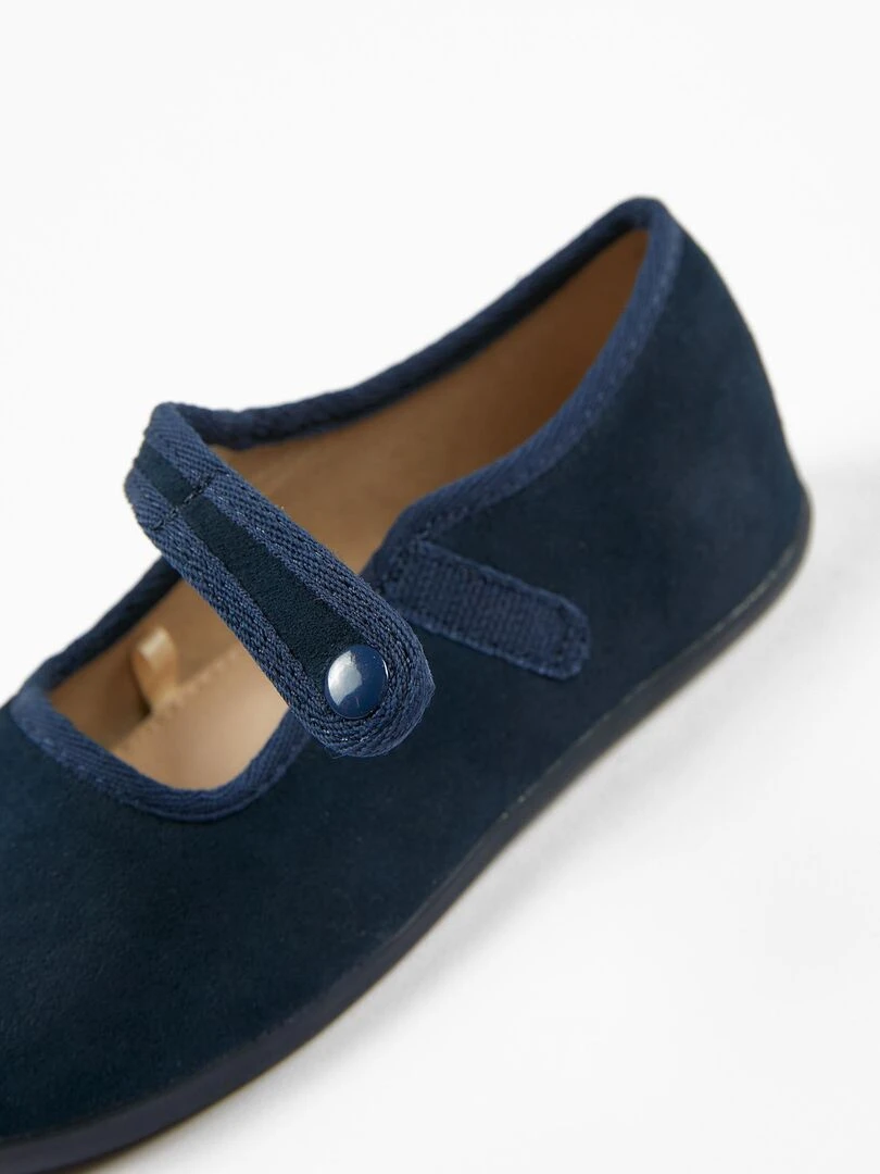 Ballerines en Cuir Fille  ALPINE LUXURY   Bleu foncé