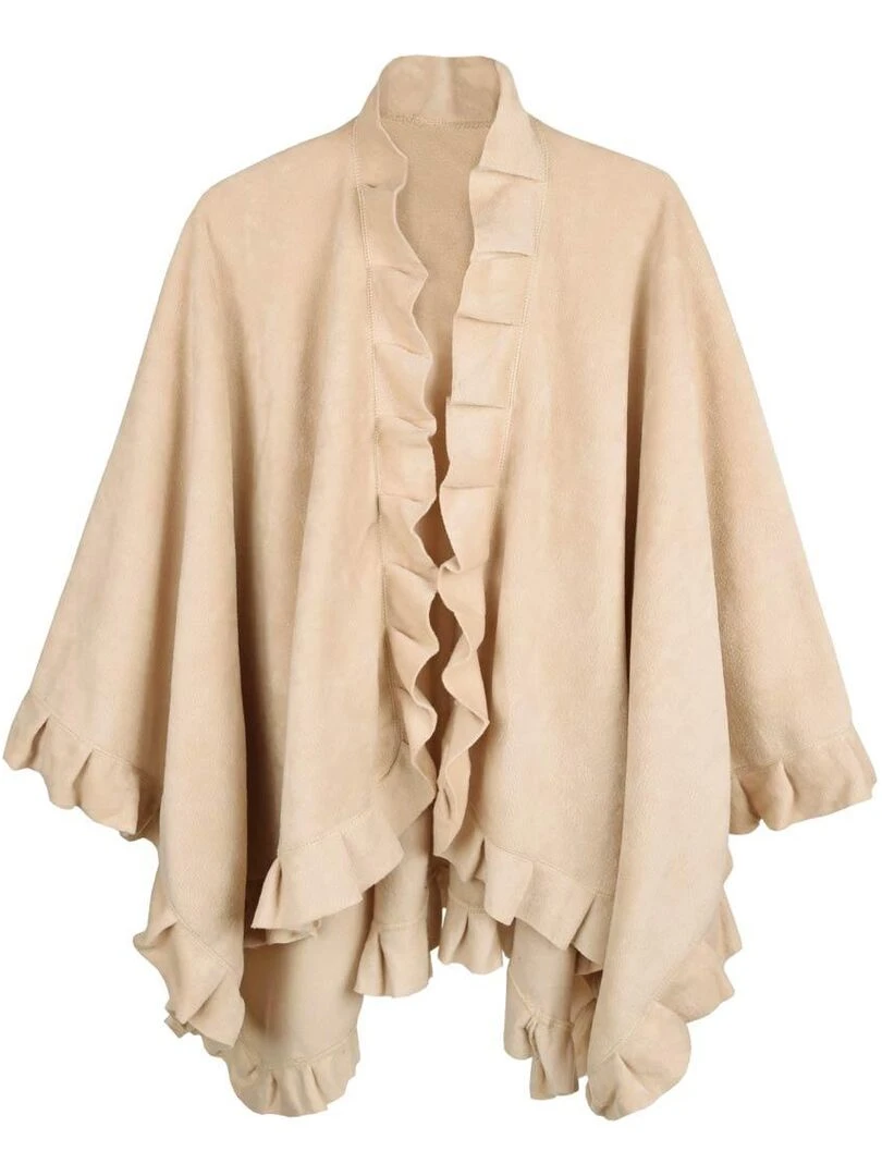 Poncho Polaire Frou Frou Beige