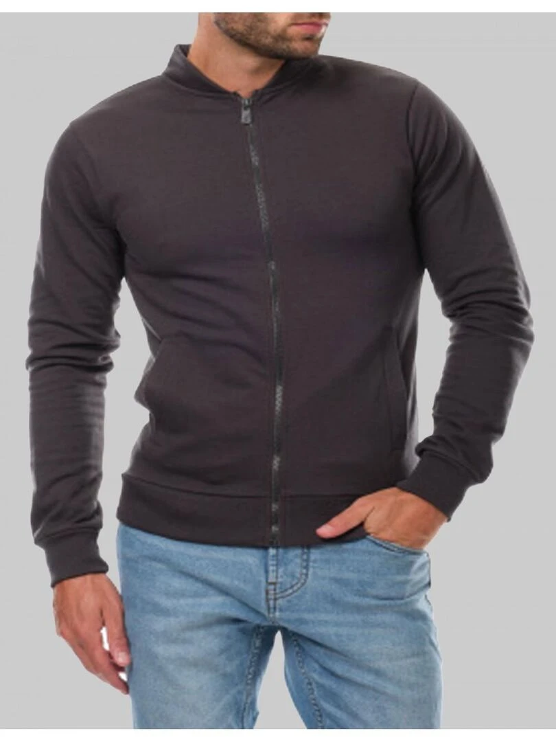 Gilet zippé Kebello gris anthracite