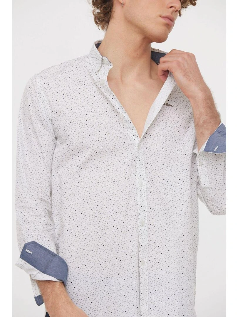 Lee Cooper   Chemise manches longues coton comfort DIXEA   Blanc