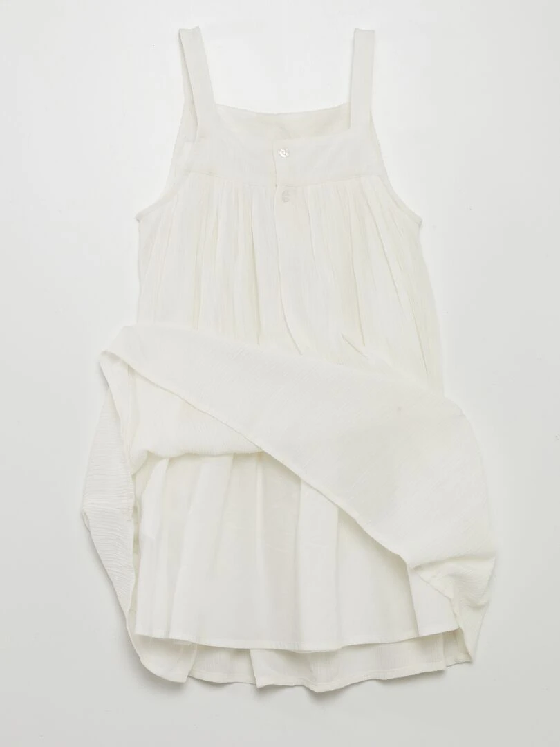 Robe fluide en crêpe   blanc