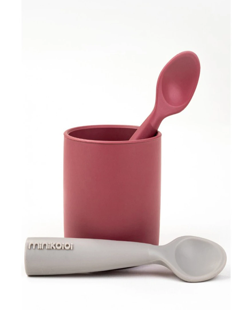 Gobelet Bébé Verre En Silicone Marron
