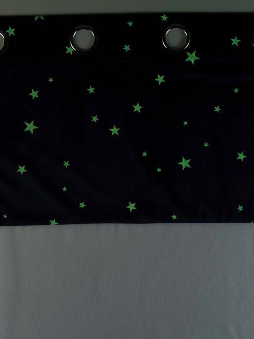 Voilage à œillets 140x240 sable phosphorescent Moonlight bleu   Bleu