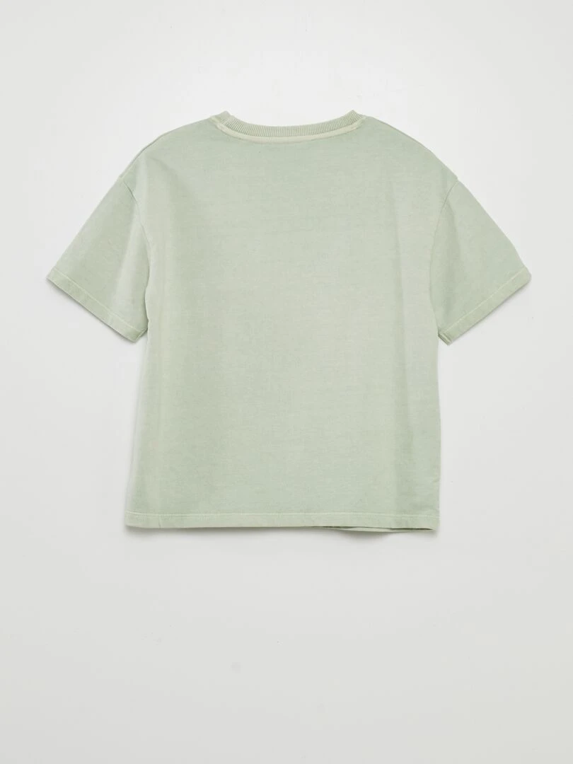 Pyjama court   tee shirt + bermuda   2 pièces   Vert