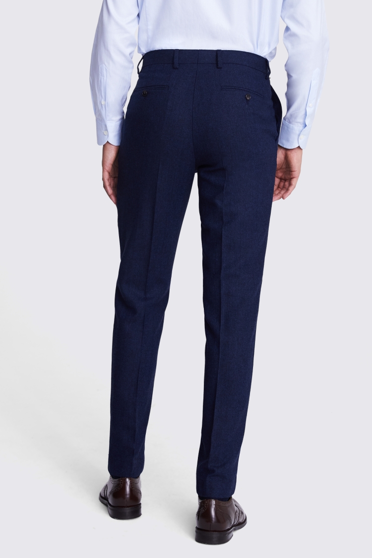 Tailored Fit Ink Herringbone Trousers Buy Online at Moss