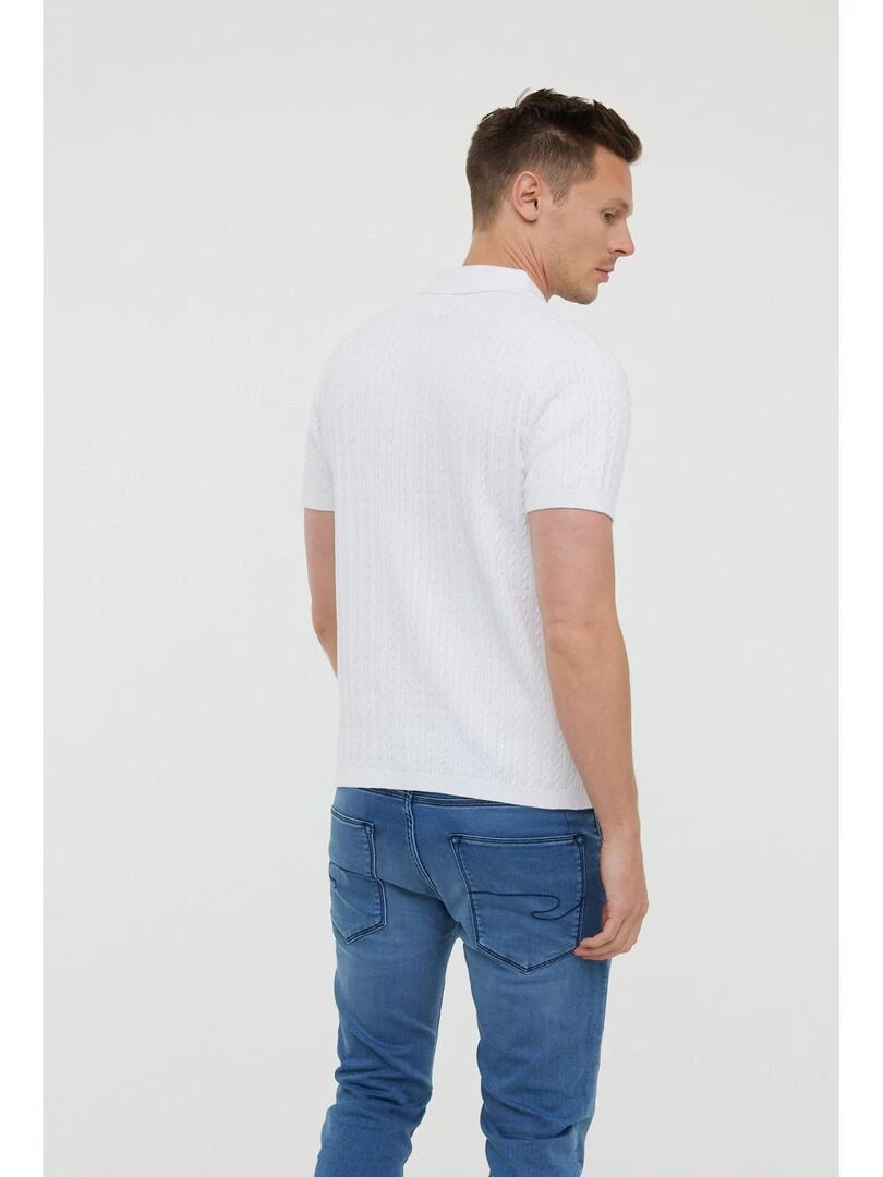 Lee Cooper   Polo manches courtes coton regular BACCI MC   Blanc