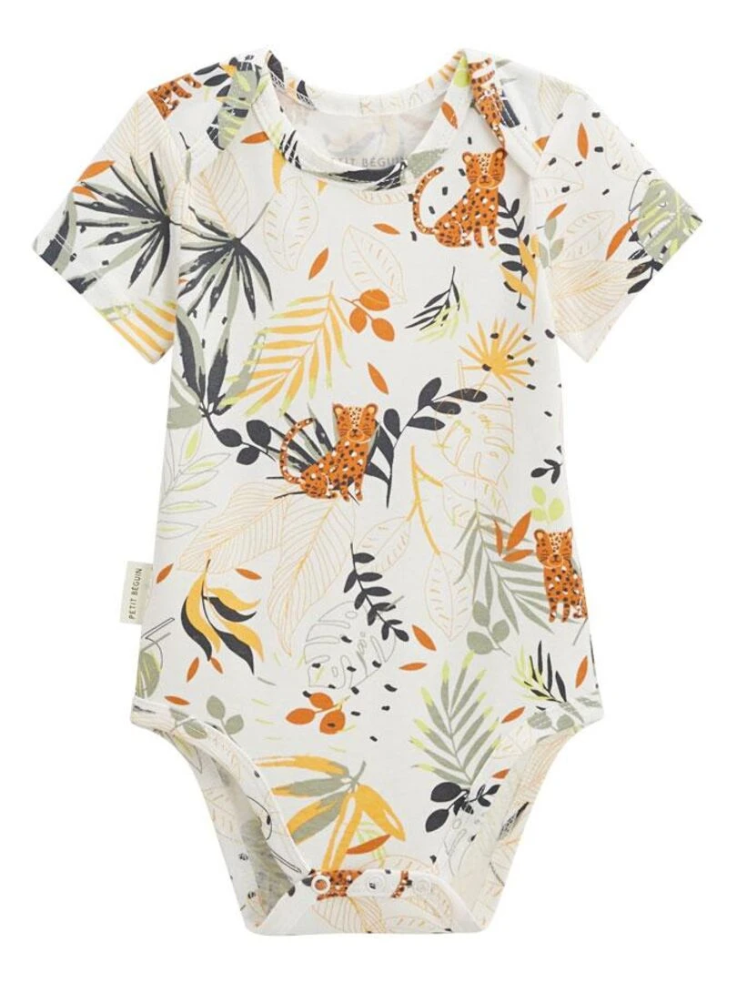 Lot de 2 bodies bébé manches courtes Wakae Moutarde
