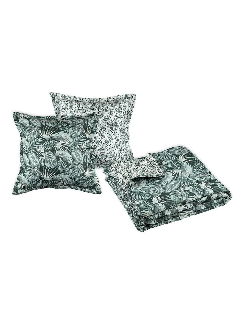 Boutis 240x220 avec 2 taies et sac Vibes vert Vert