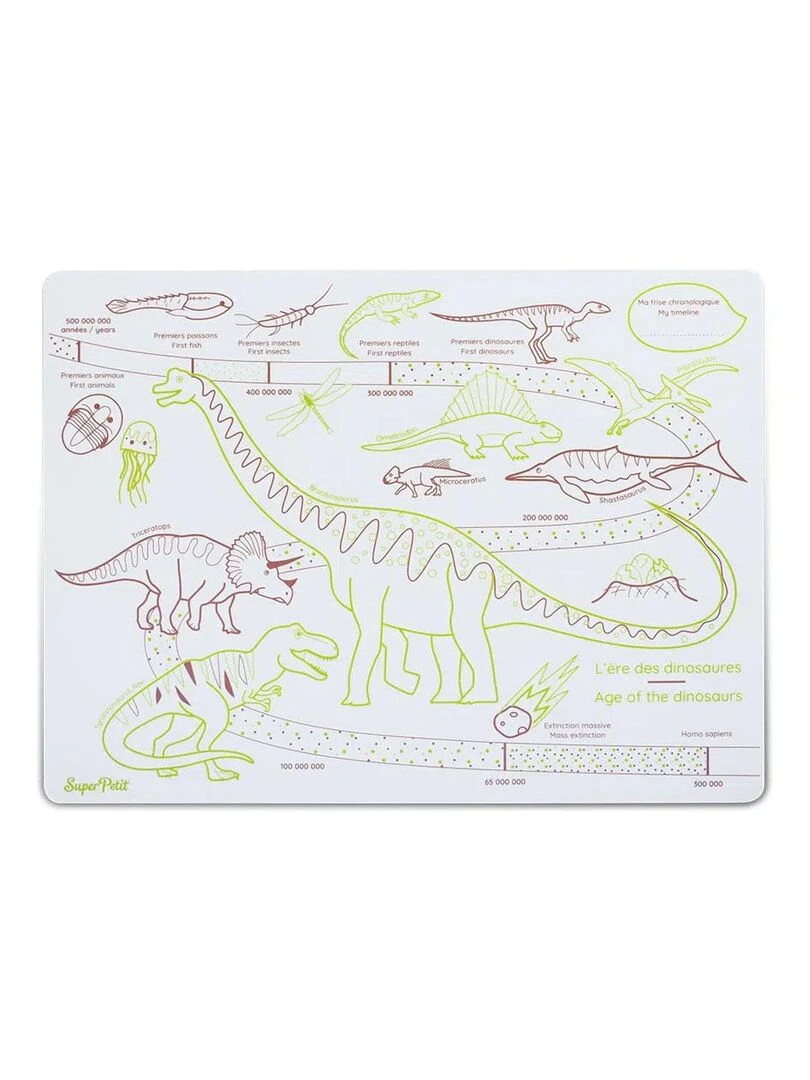 Set en silicone à colorier réversible L'ère des dinosaures N/A