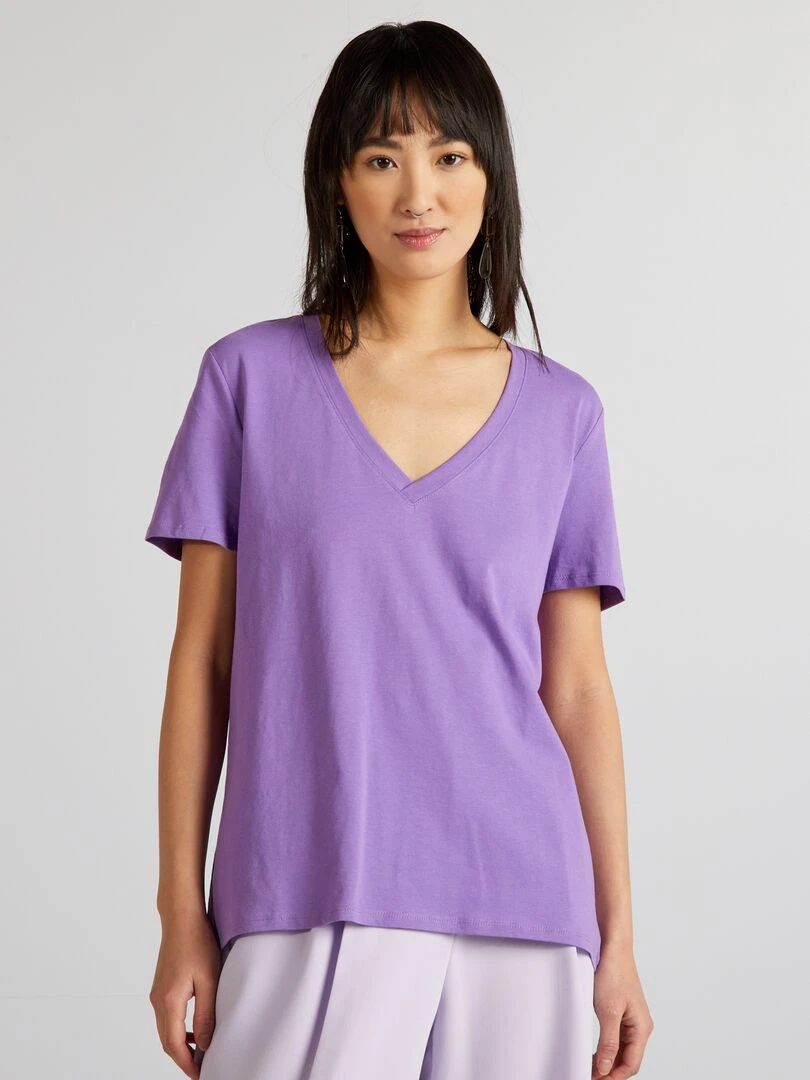 T shirt basique   Violet