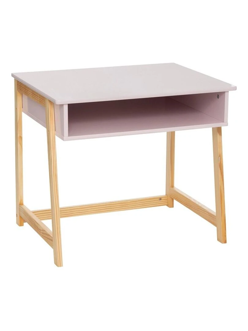 Bureau enfant maternelle bois rose Rose