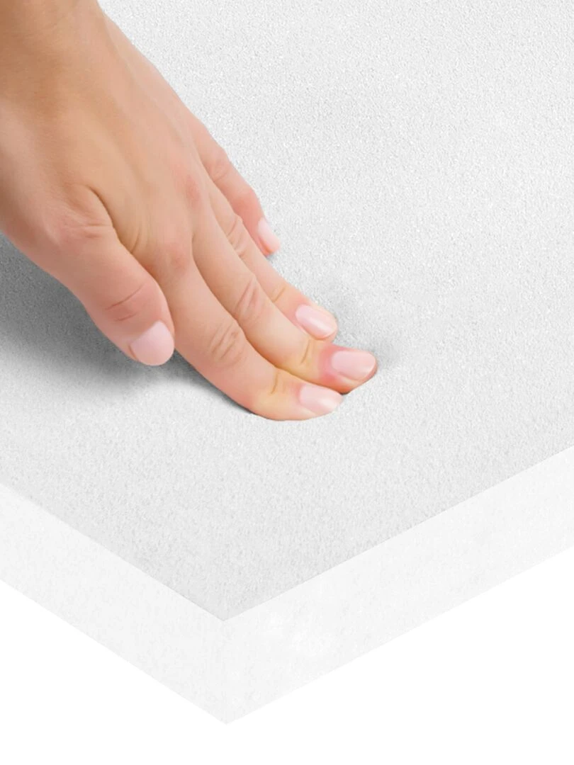 ROBA Matelas pour Parc Bébé 75x100 cm   Housse Matelassée et Amovible   Blanc   Blanc