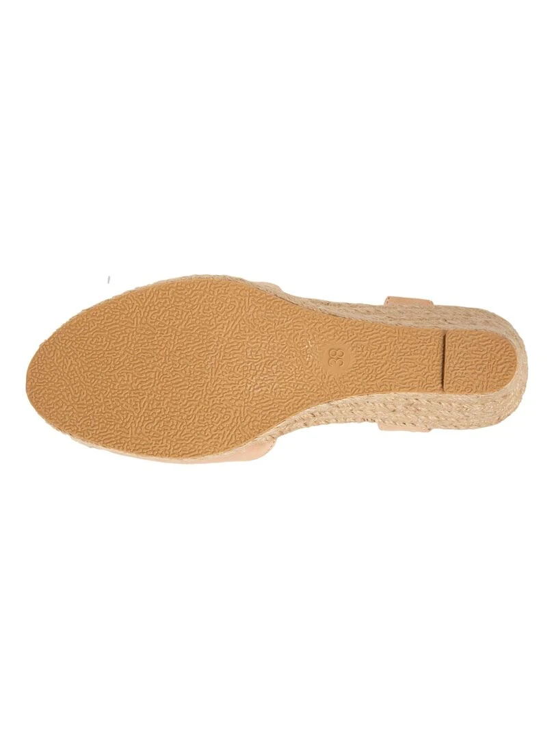 Espadrilles fermées Femme talon Nude   Beige