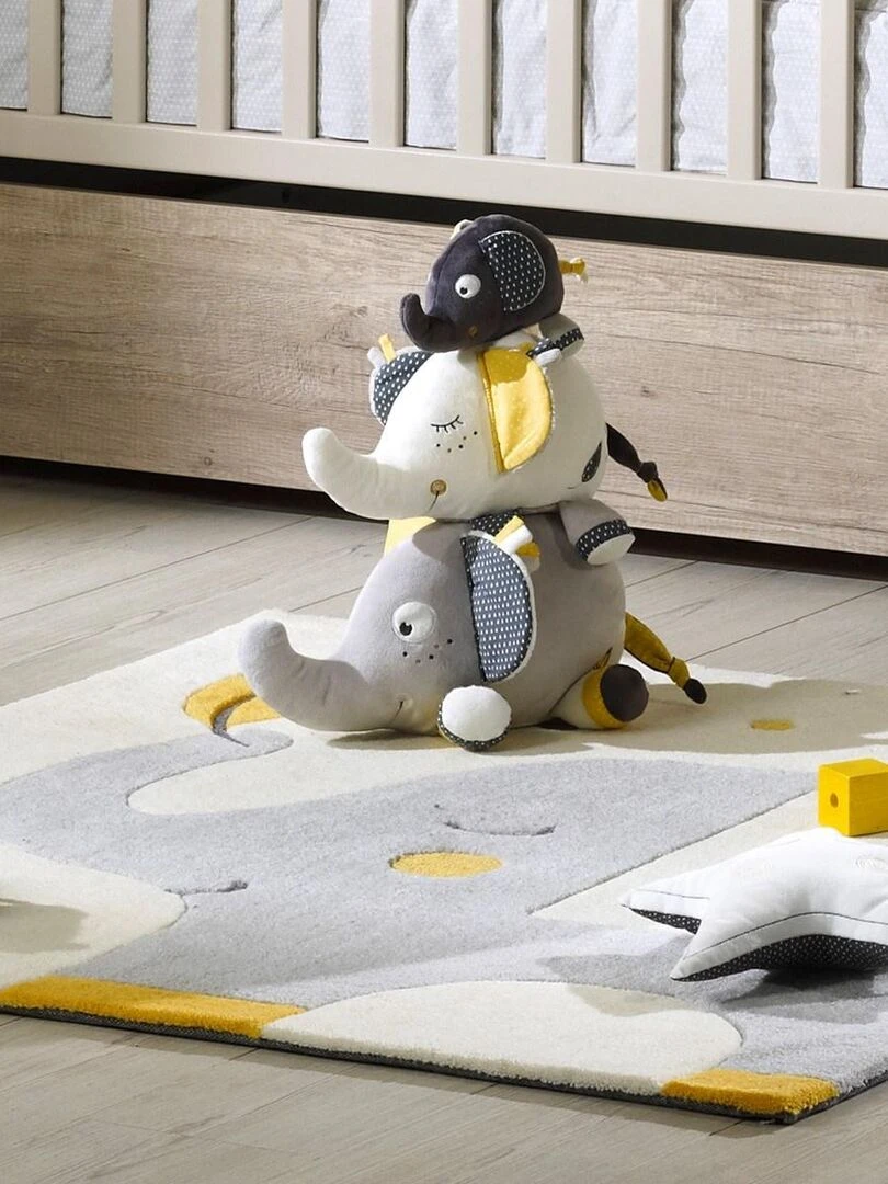 Tapis de chambre en acrylique gris   SAUTHON   Gris