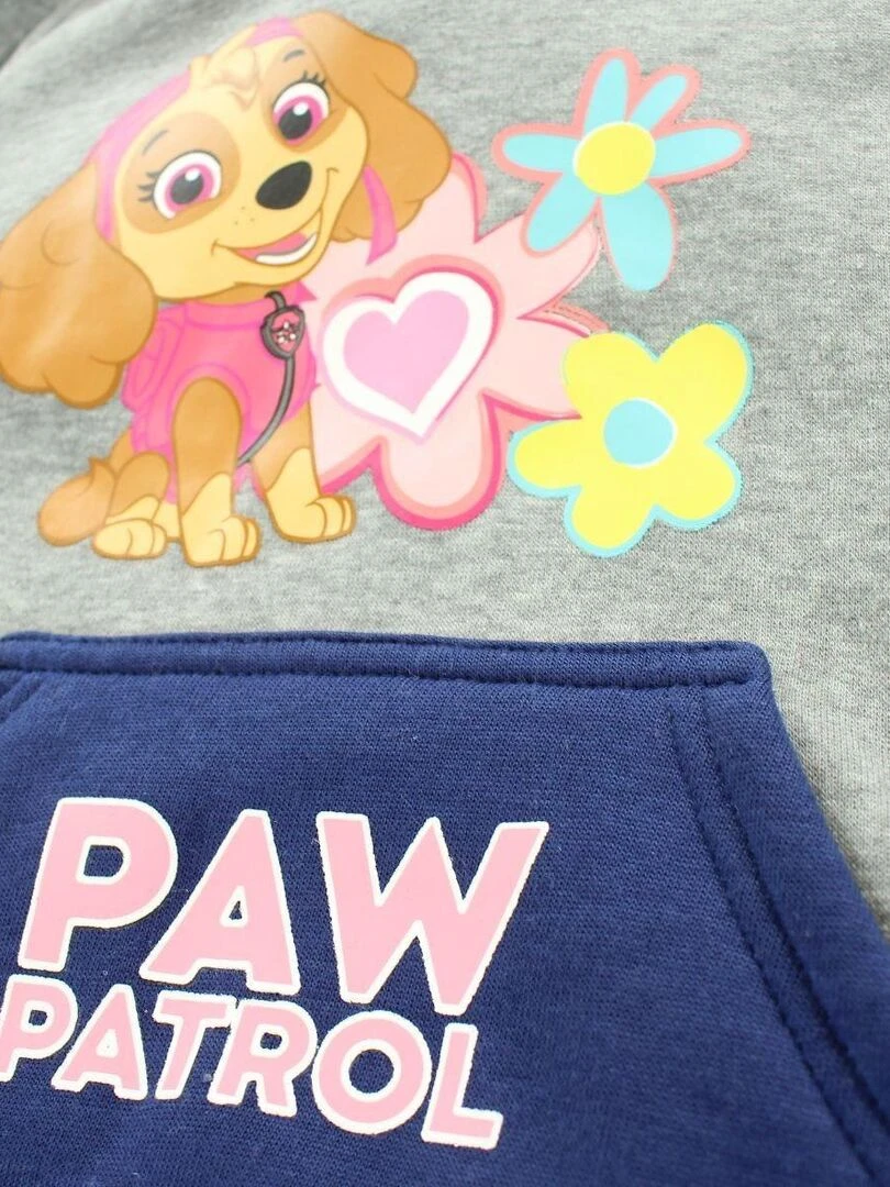 La Pat' Patrouille   Sweat fille imprimé La Pat' Patrouille   Gris