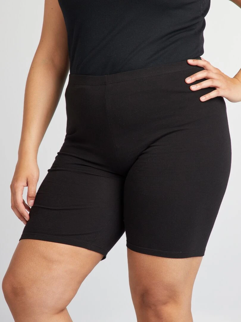Cycliste en coton stretch noir