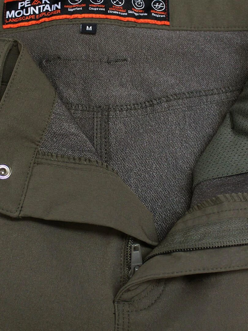 Pantalon de randonnée homme CEBOR   PEAK MOUNTAIN   Kaki