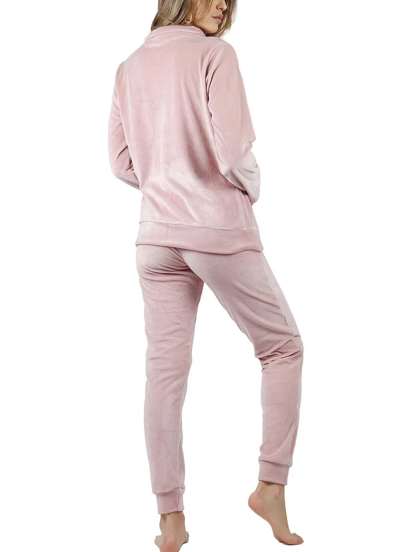 Pyjama pantalon veste zippée Soft Home Rose