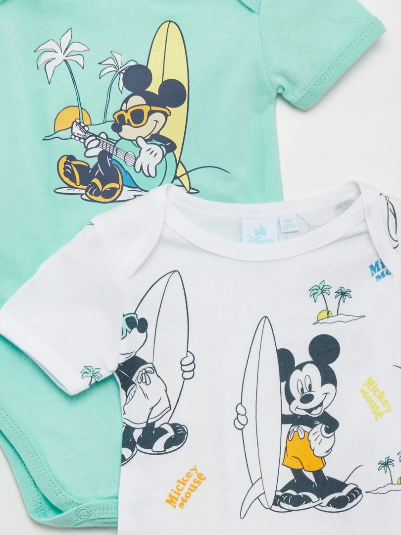 Lot de 2 bodies 'Mickey'   Vert