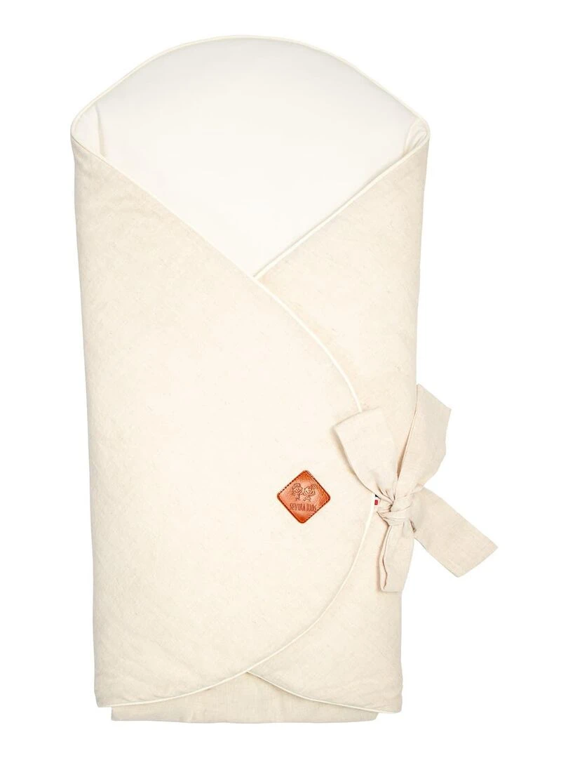 Gigoteuse d'emmaillotage évolutive en Lin Beige