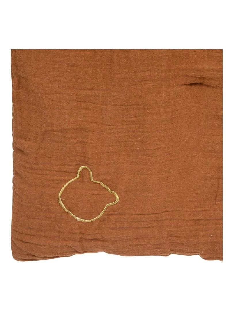 Édredon gaze de coton 100x140 noisette Marron clair