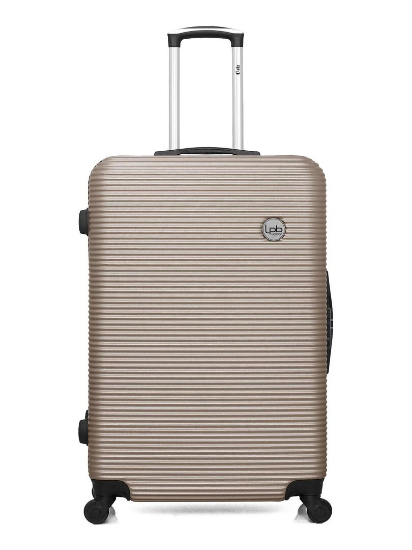 LPB LUGGAGE VALISE GRAND FORMAT ABS MUNICH 4 ROUES 75 CM Beige