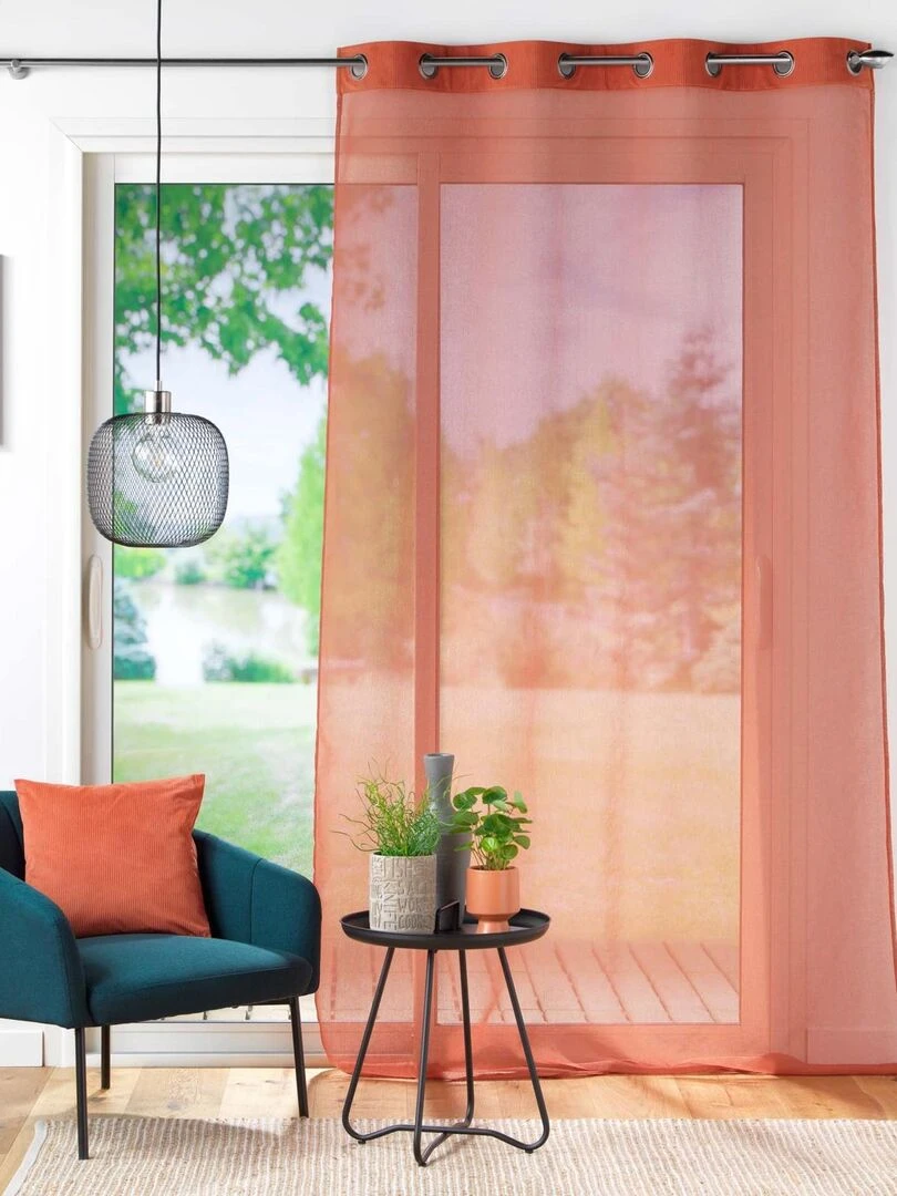 Coussin déhoussable en velours côtelé   Rouge cerise