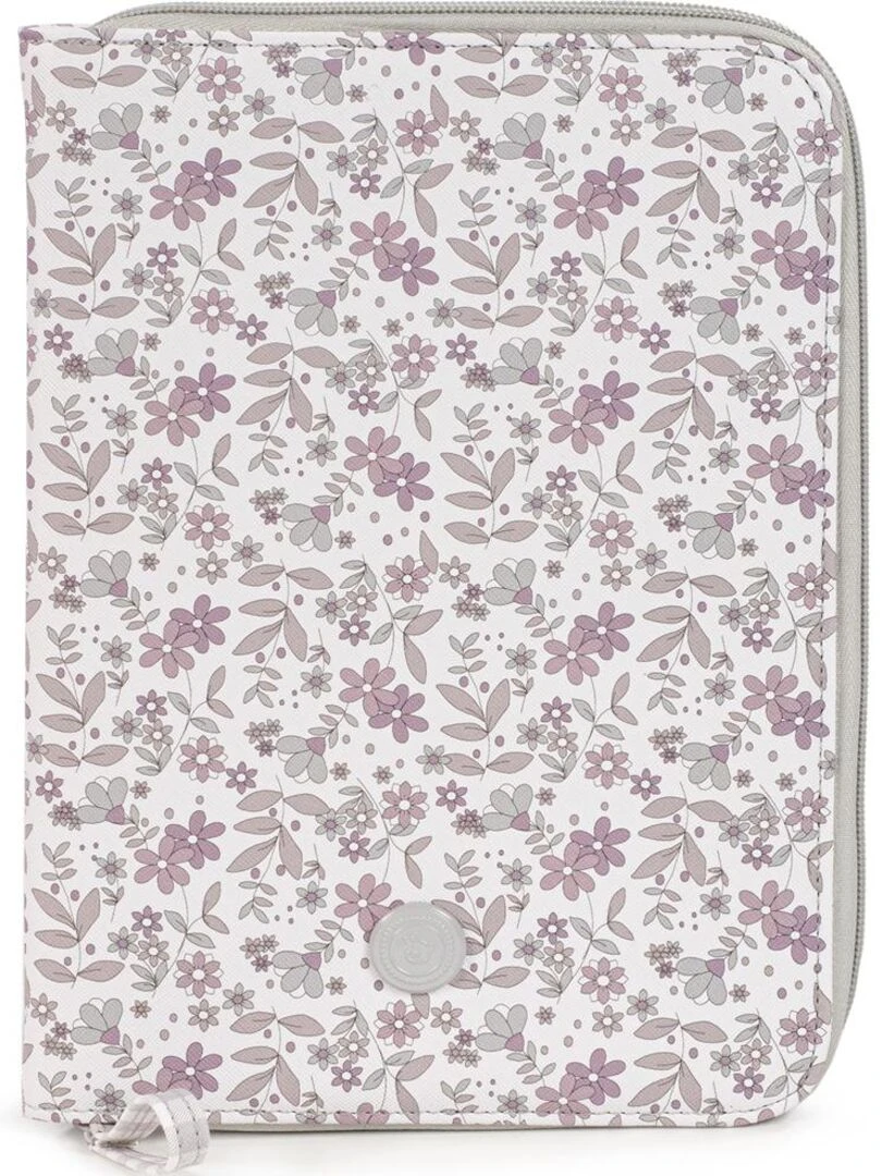 Protège carnet de santé Delia rose Blanc