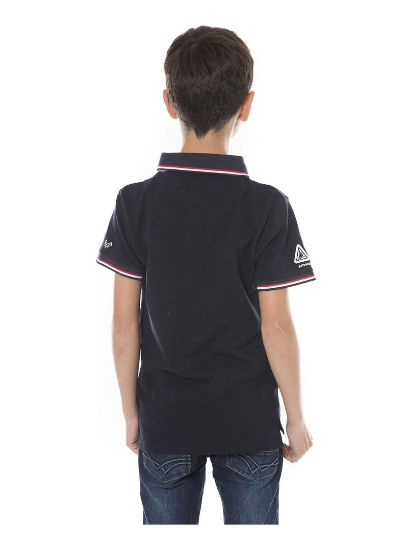 Polo pur coton PILANI BOY Bleu marine
