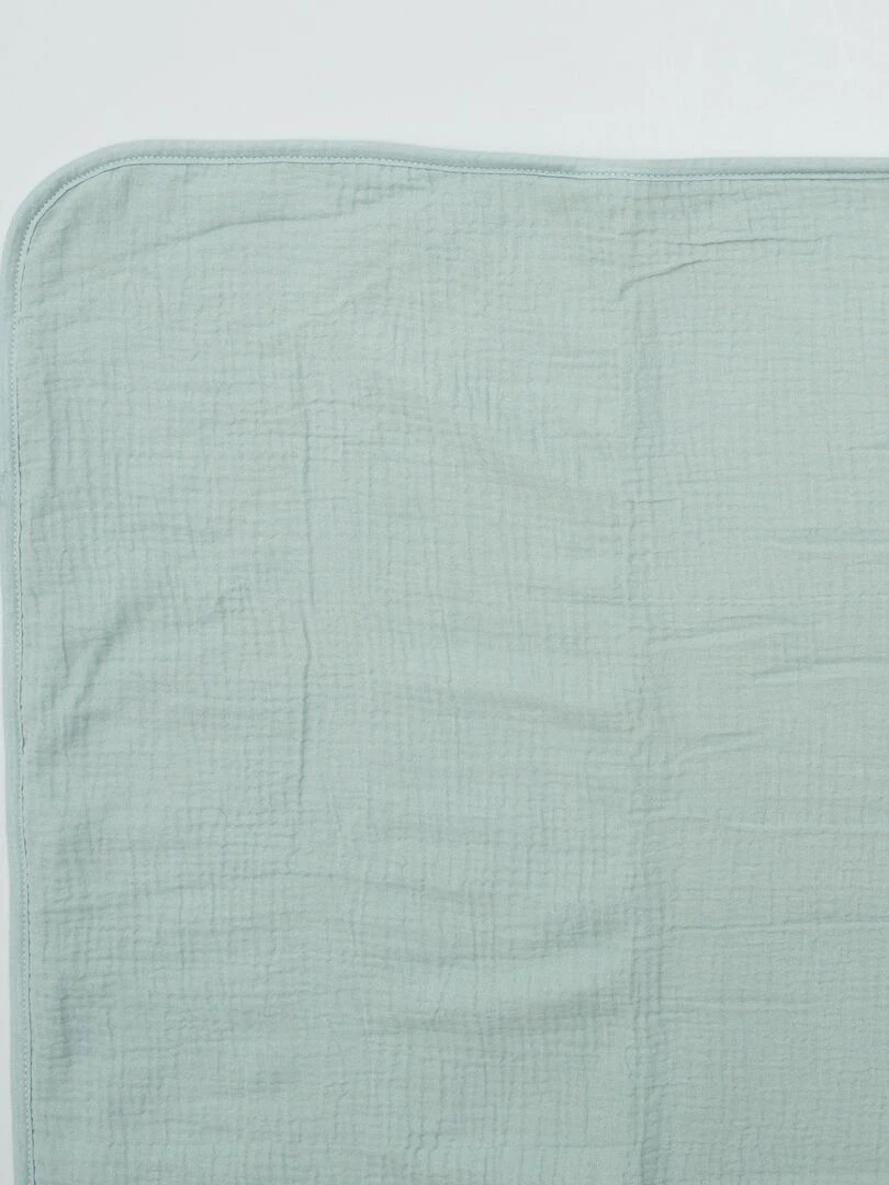 Lange couverture en gaze de coton   VERT