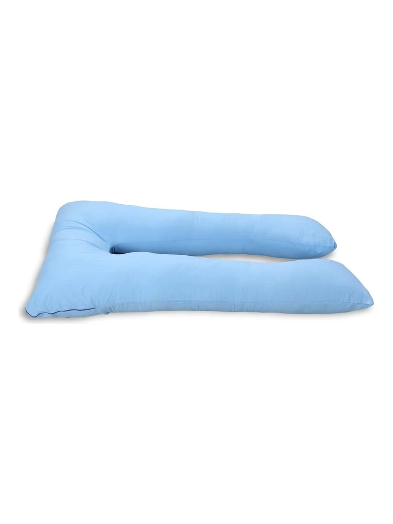 Coussin de Grossesse et d'Allaitement Coton 150x80cm   Déhoussable   Bananair   Bleu