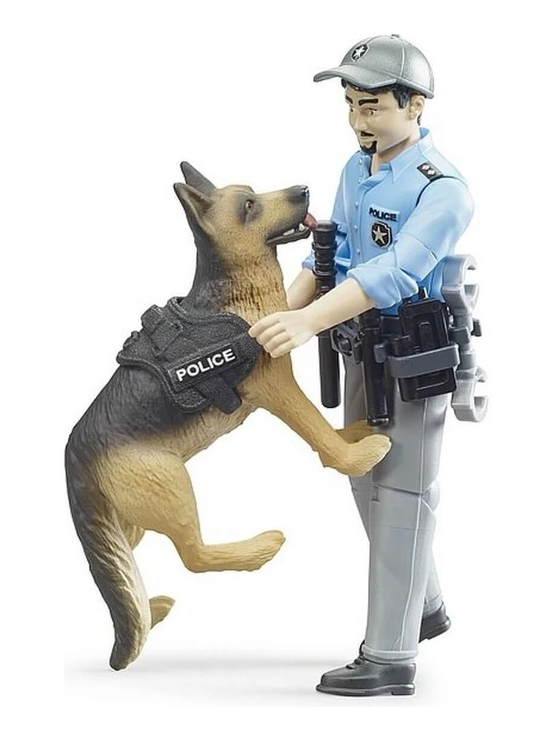 Figurine Bworld : Policier avec son chien   N/A