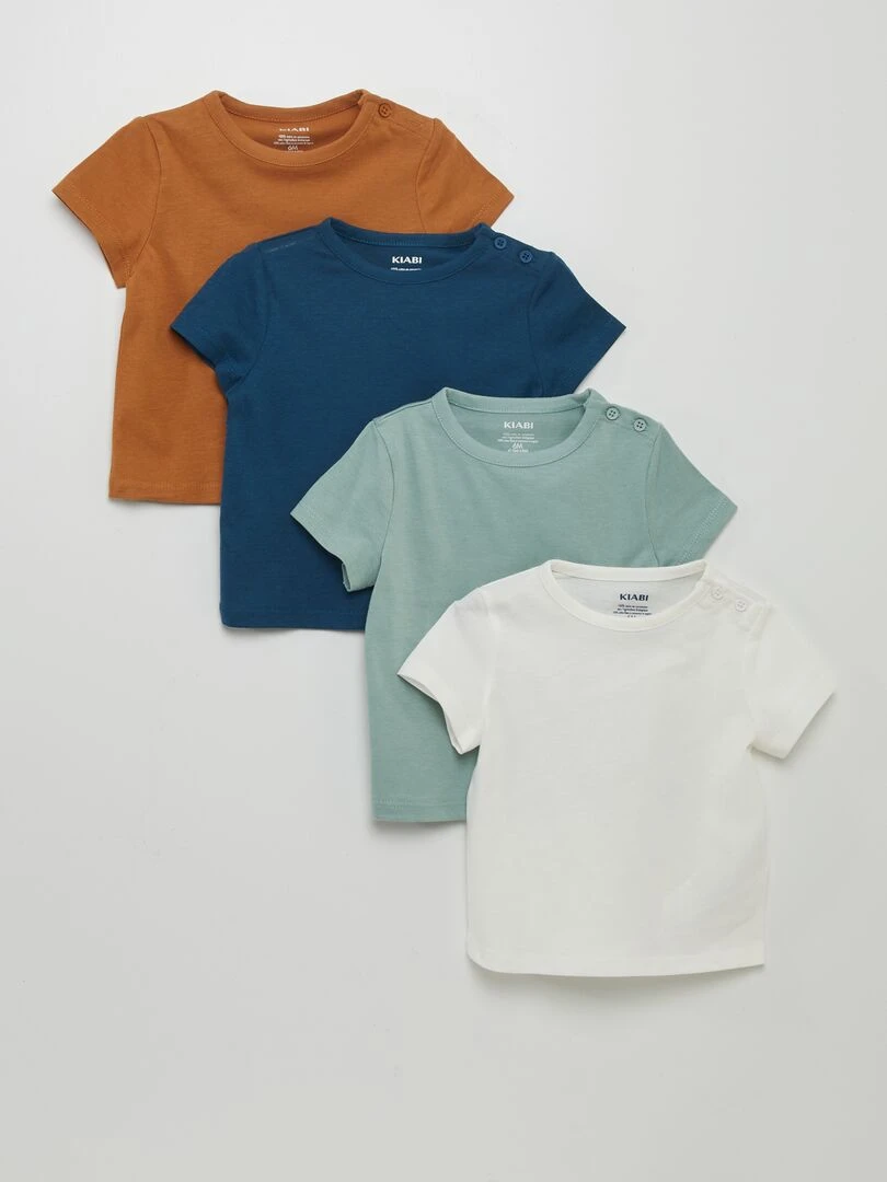 Lot de 4 t shirts unis Lot marron