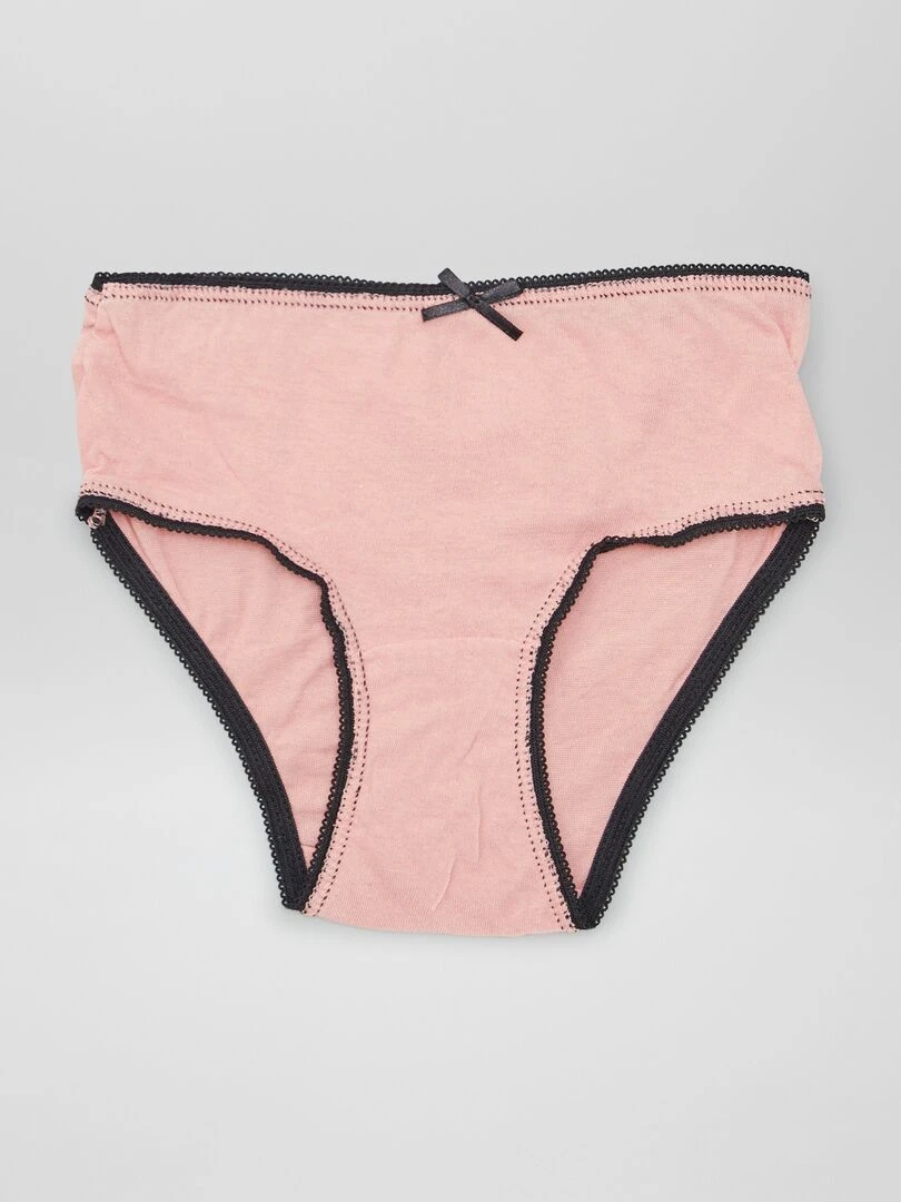 Lot de culottes en coton   3 pièces   Rose